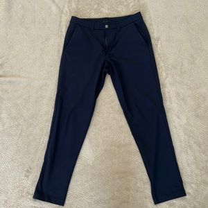 Size 31 W Lululemon Commission Slim 30” Navy Dress Pants Warpstreme